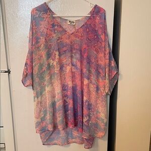 Show Me Your MuMu Women's Large NWT Peta Boo Tunic Top Shoulder Cut Out‎ Playful